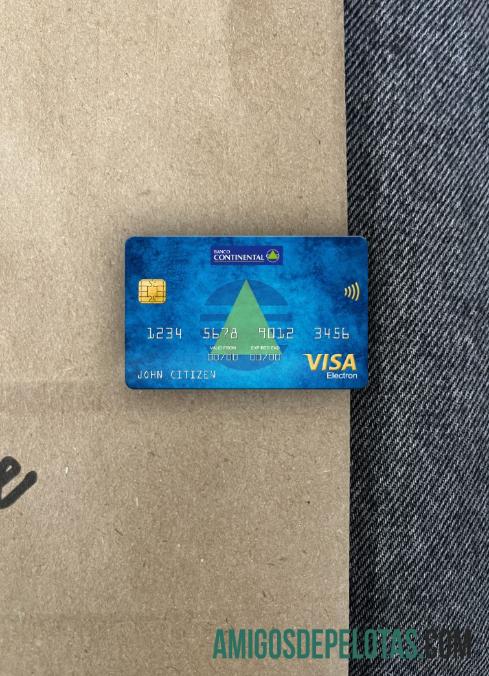 Paraguai Banco Continental S.A.E.C.A. Cartão Banco Visa Electron Photolook Frente amostra